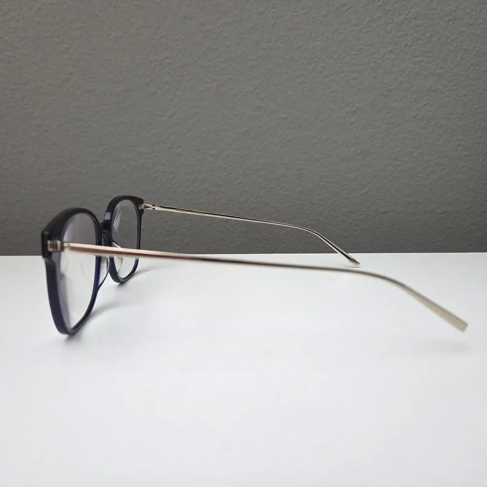 Warby Parker Tilden 3355 Eyeglasses Navy Blue Gold Frame 54-18-140 Case